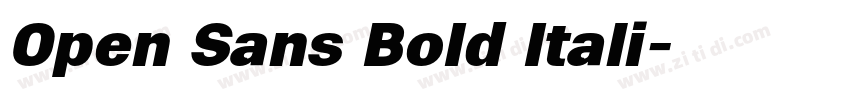 Open Sans BoId Itali字体转换 Open Sans BoId Itali字体转换